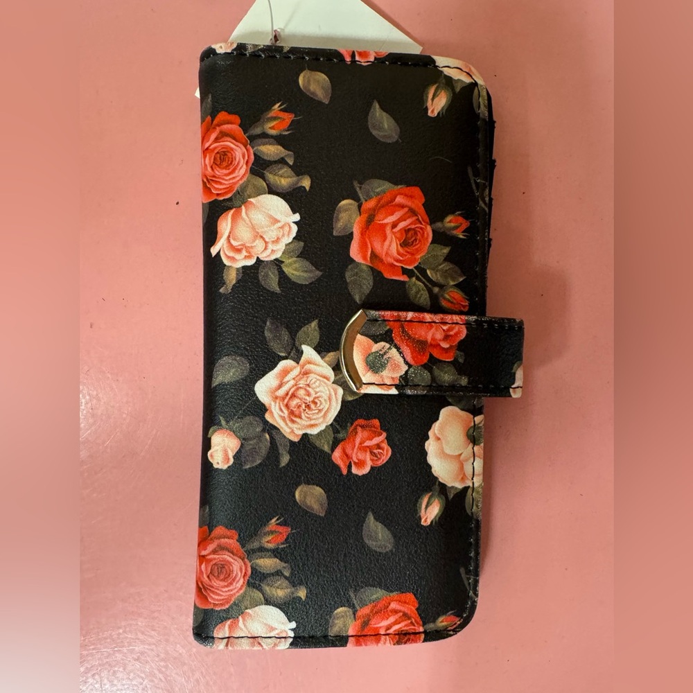 Floral Black Wallet